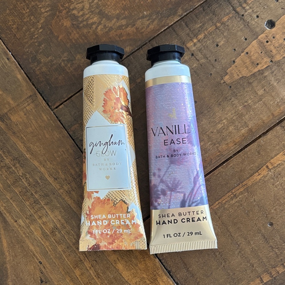 NWT Bath & Body Works Shea Butter Hand Cream Set - Gingham Glow & Vanilla Ease